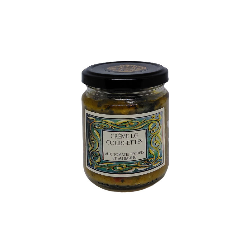 CRÈME DE COURGETTES AUX TOMATES SÉCHÉES ET AU BASILIC